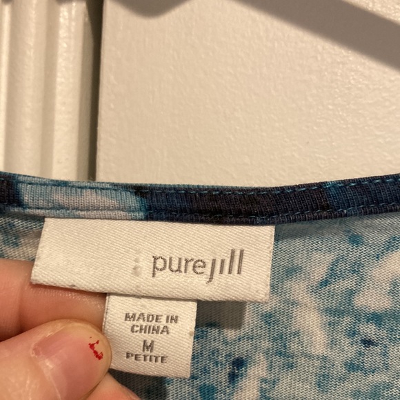 PureJill Teal Blue Shirt with Pockets - Picture 6 of 8